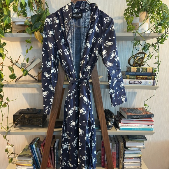 Navy Floral Coat Set - Picture 1 of 2